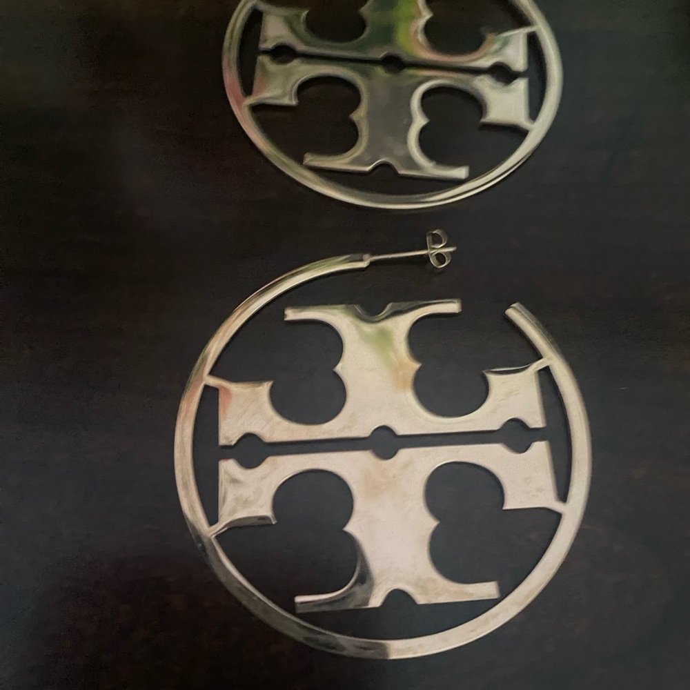 Tory Burch logo earrings